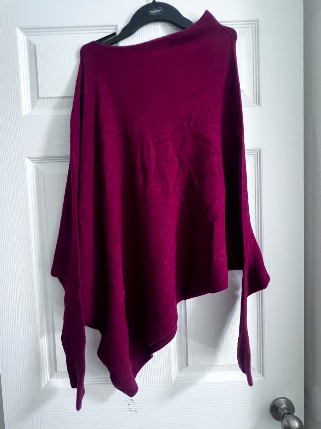 Like New Jaki London Asymmetric Draped | Burgundy | Seamless Knit Size: S/M — image 4 of 8